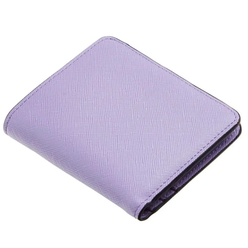 Light Purple Leather Compact Wallet - Picture 4 of 5